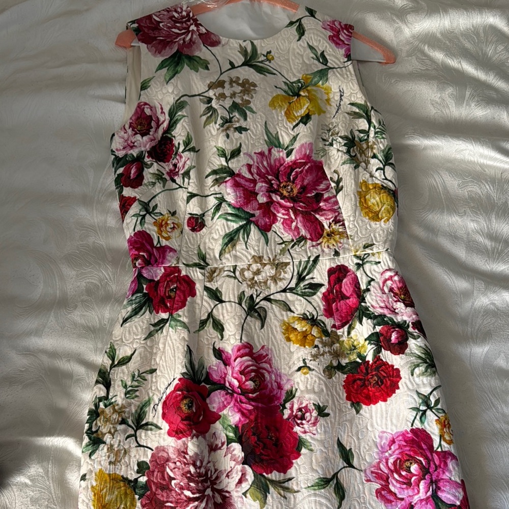 Floral Sleeveless Dress - Pink, Yellow, Green